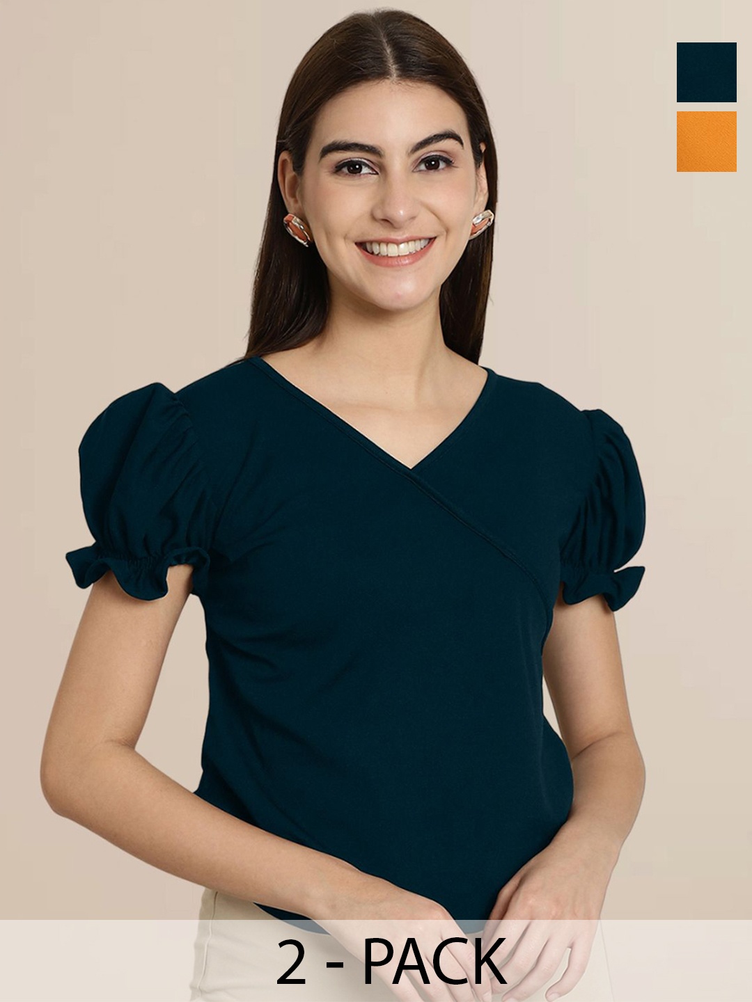 

Tromko Puff Sleeve Top, Multi