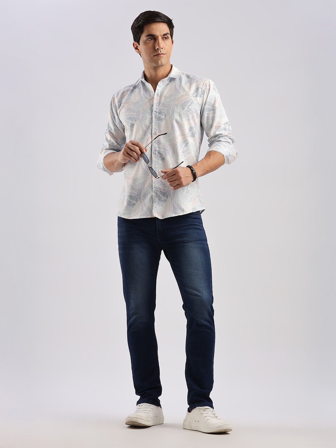 

RICH & ROMAN Men Classic Opaque Printed Semiformal Shirt, Multi