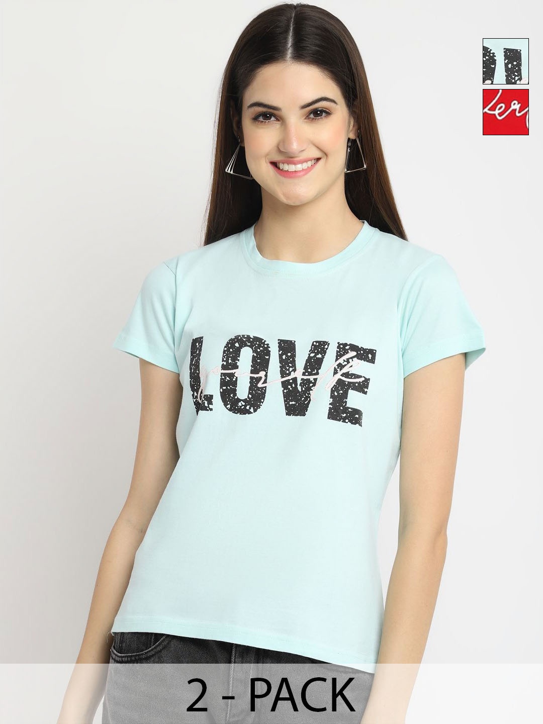 

Tromko Women Typography Printed T-shirt, Multi