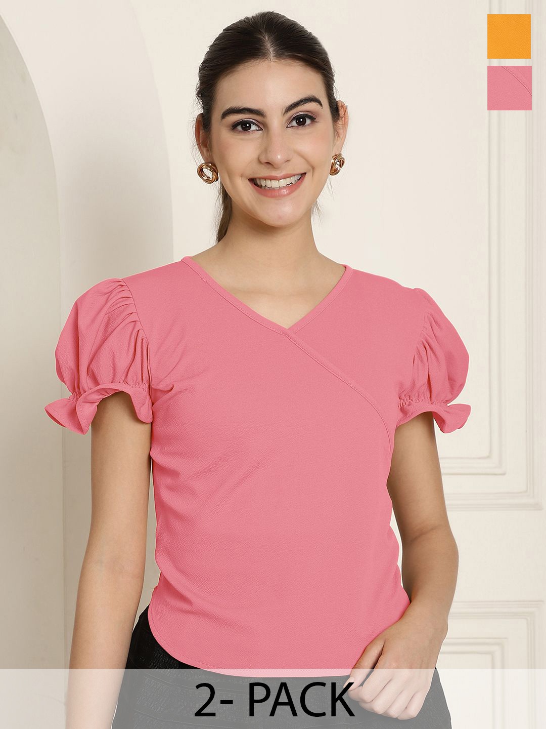 

Tromko Puff Sleeve Top, Multi