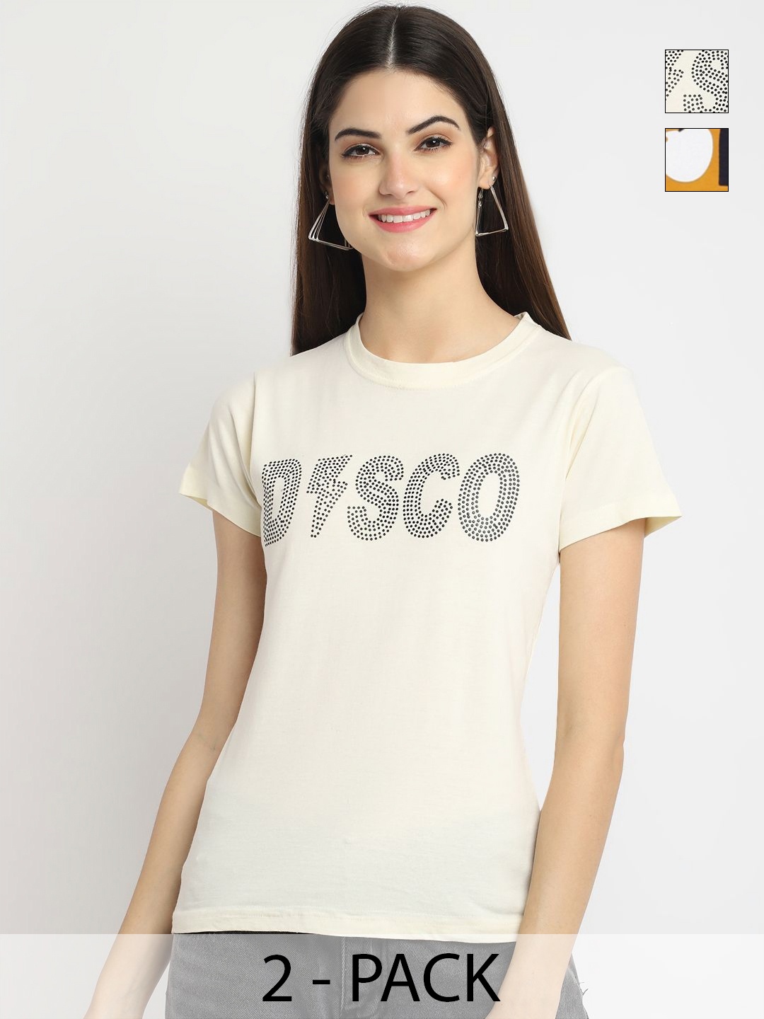 

Tromko Women Typography Printed T-shirt, Multi