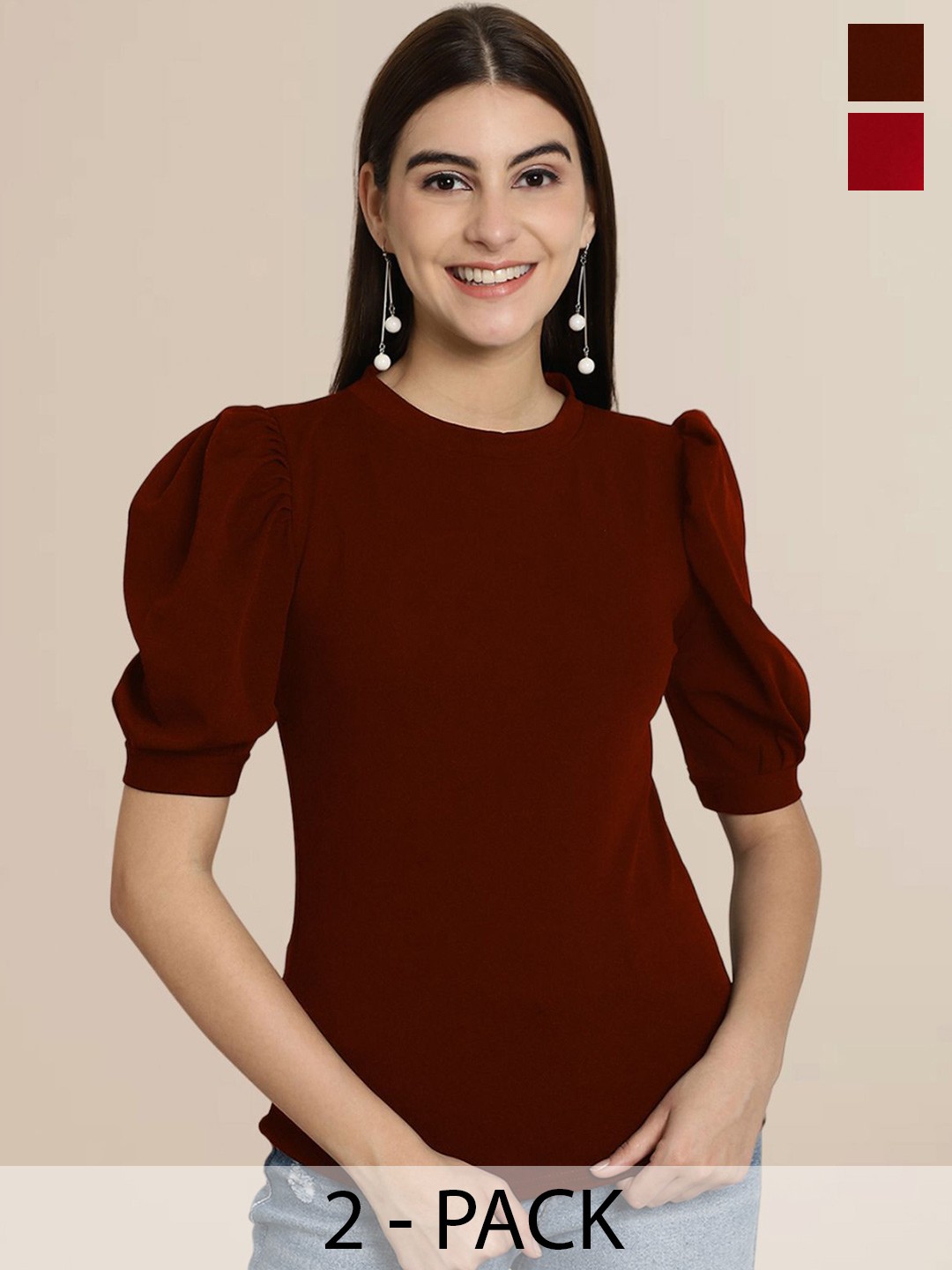 

Tromko Puff Sleeve Top, Multi