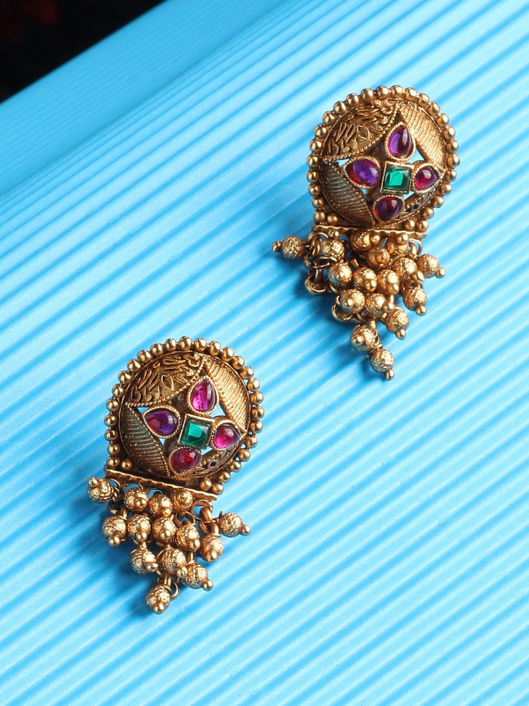 

NILA Contemporary Drop Earrings, Gold