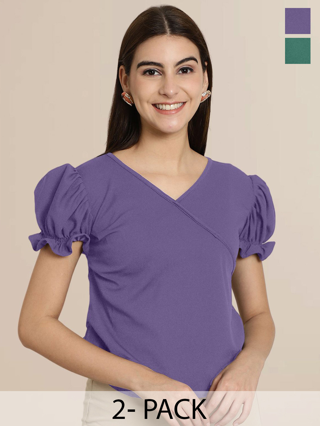 

Tromko Puff Sleeve Top, Multi