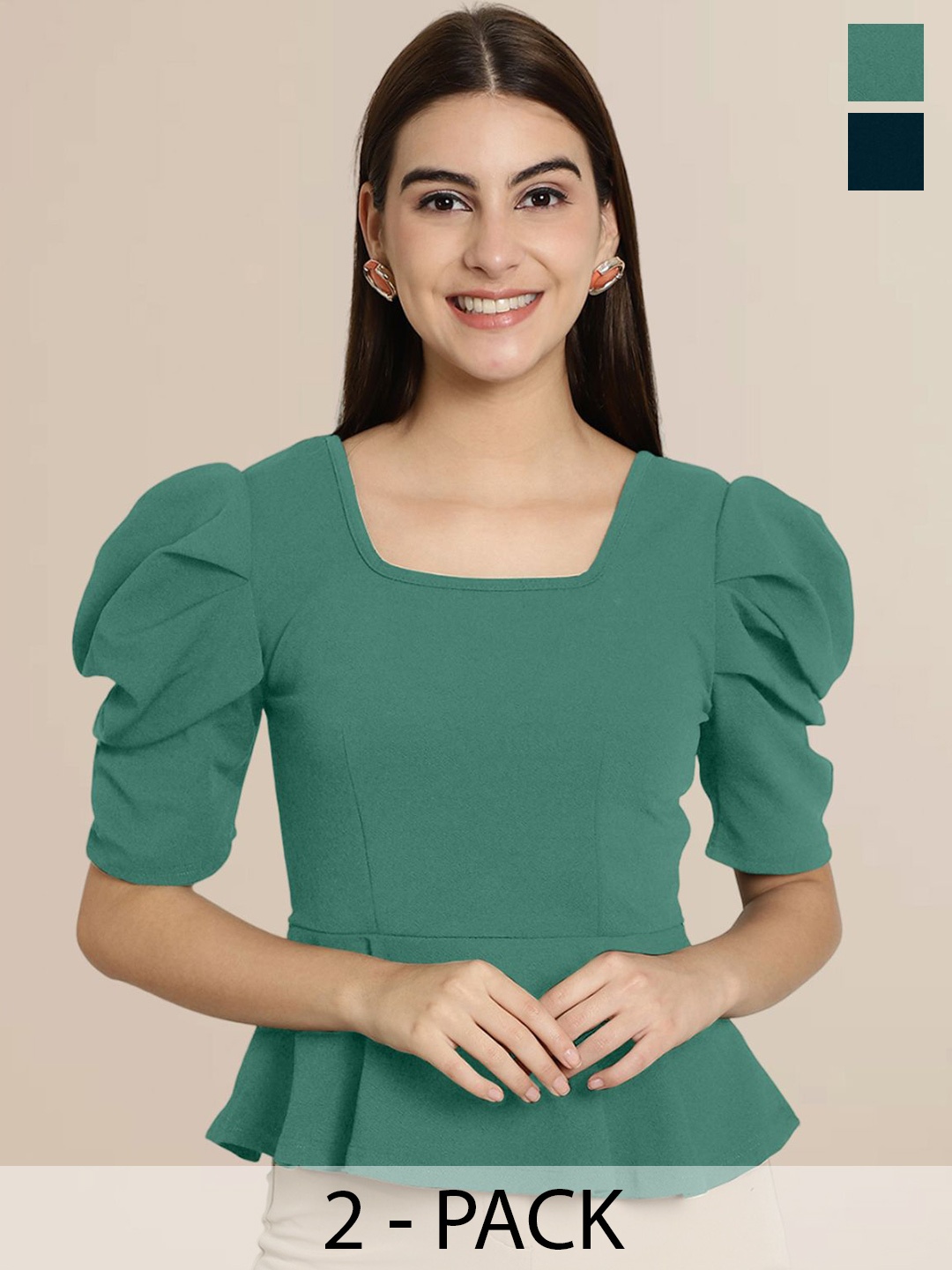 

Tromko Puff Sleeve Top, Multi