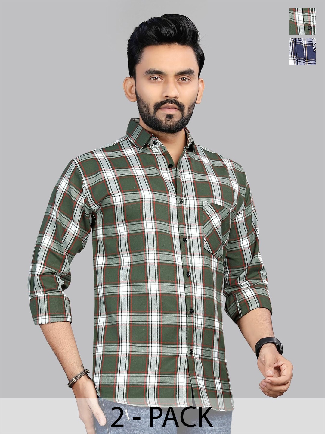

Metronaut Men Classic Tartan Checks Opaque Checked Casual Shirt, Multi