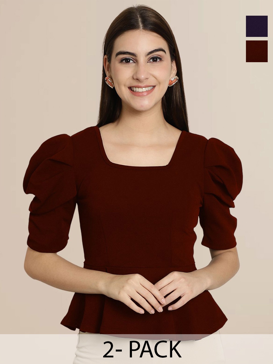 

Tromko Puff Sleeve Top, Multi