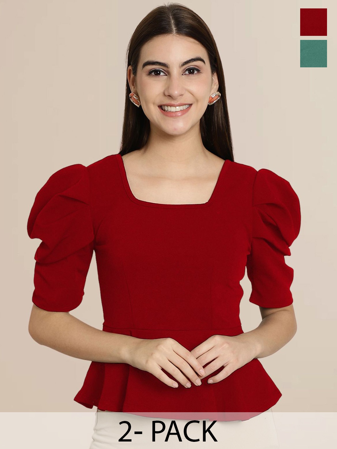 

Tromko Puff Sleeve Top, Multi