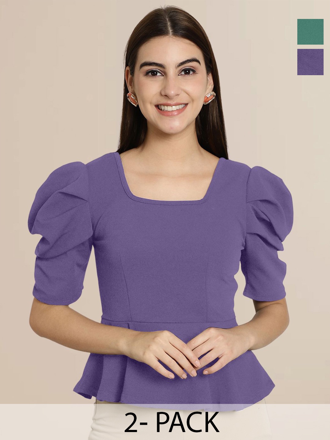 

Tromko Puff Sleeve Top, Multi