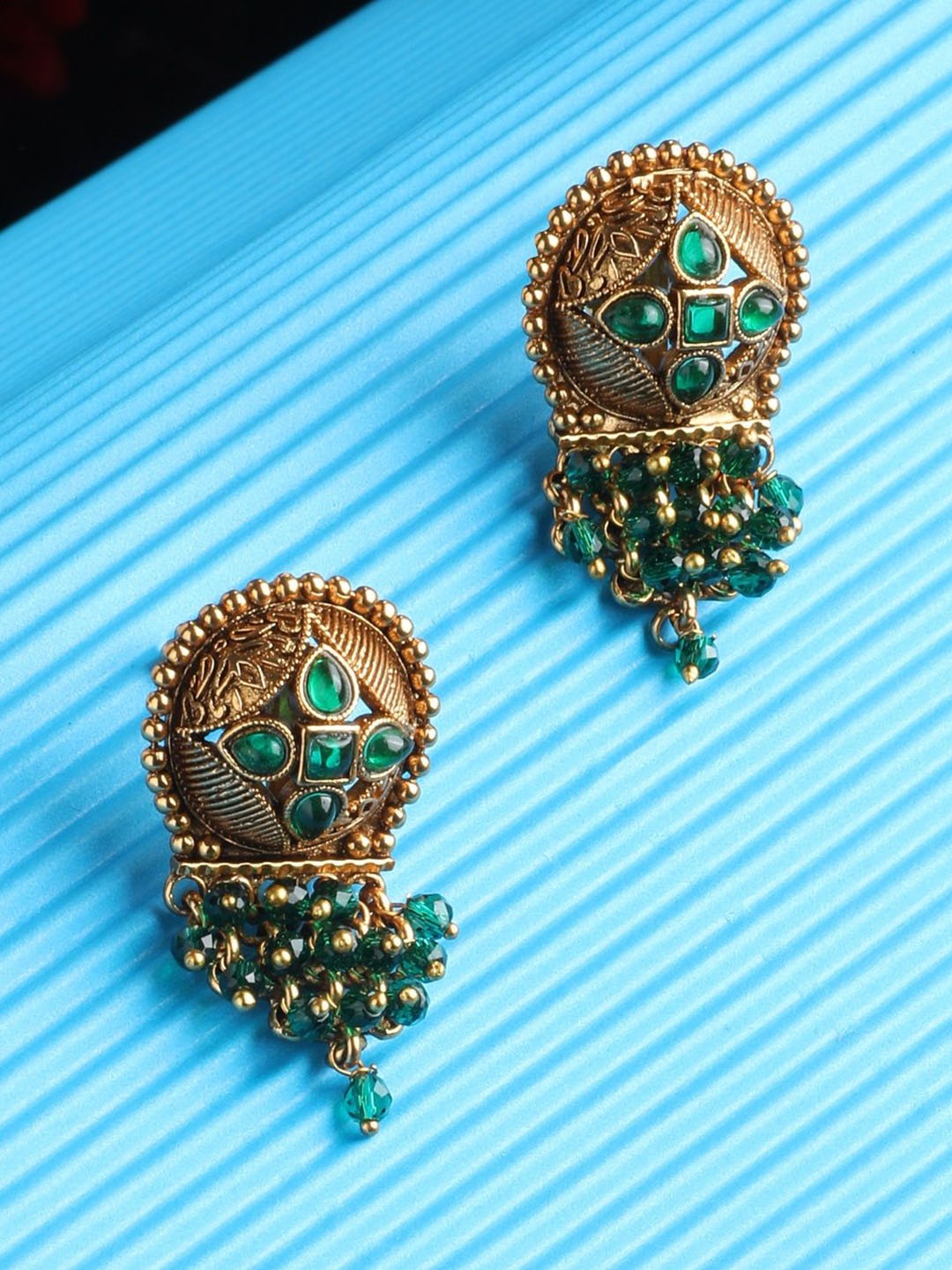 

NILA Contemporary Jhumkas Earrings, Gold