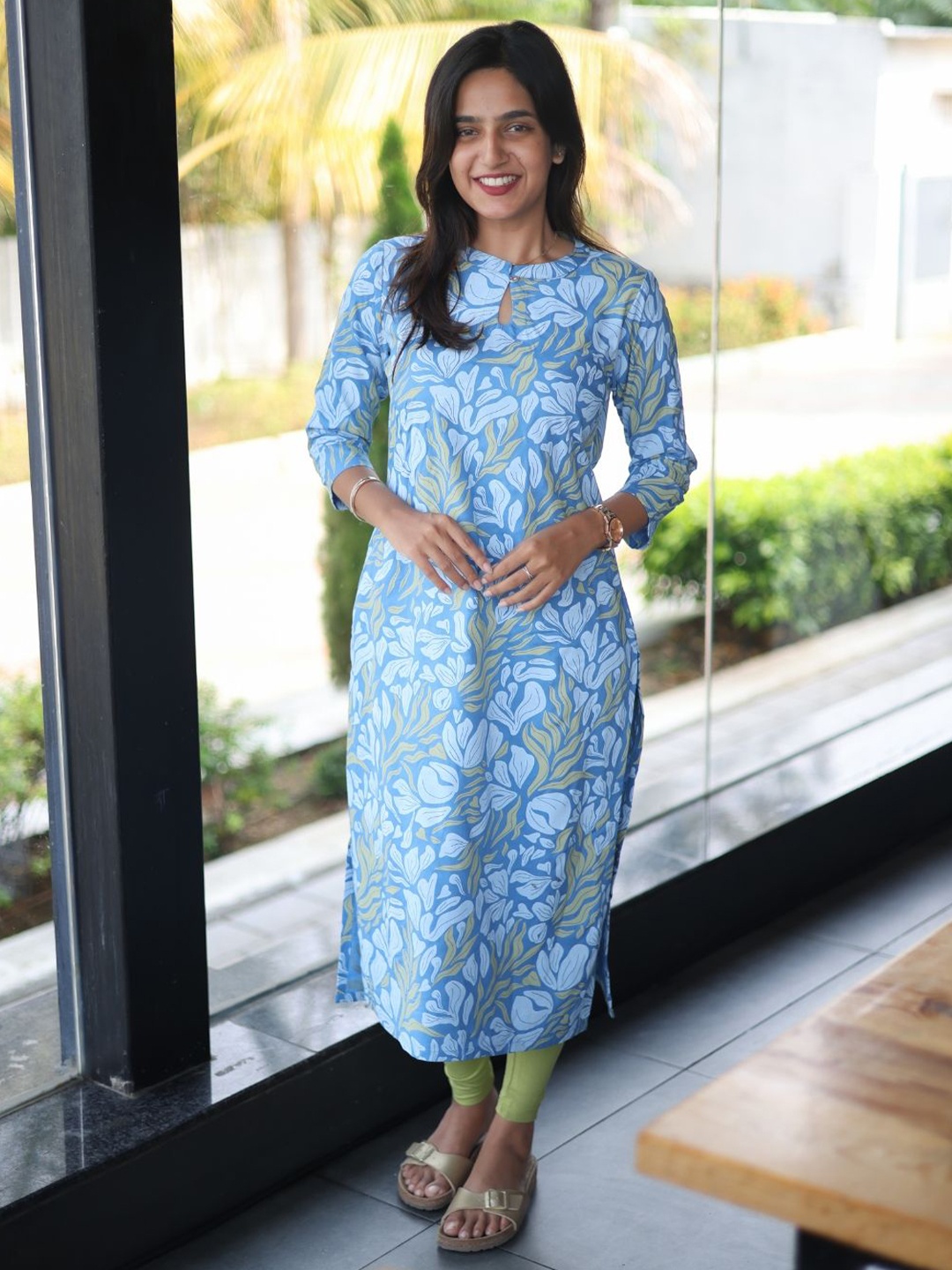 

HAY Women Yoke Design Kurta, Blue