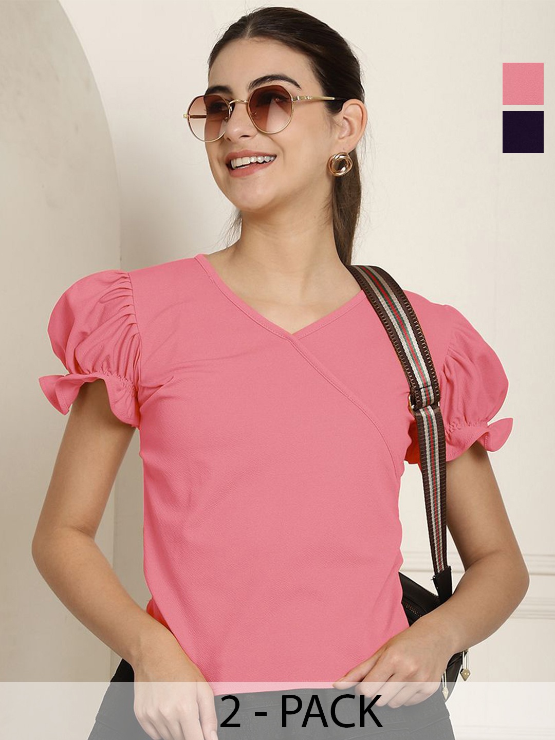 

Tromko Puff Sleeve Top, Multi