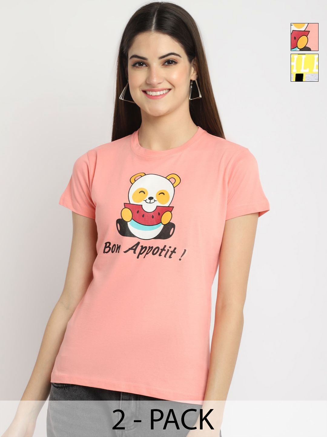 

Tromko Women Typography Printed T-shirt, Multi