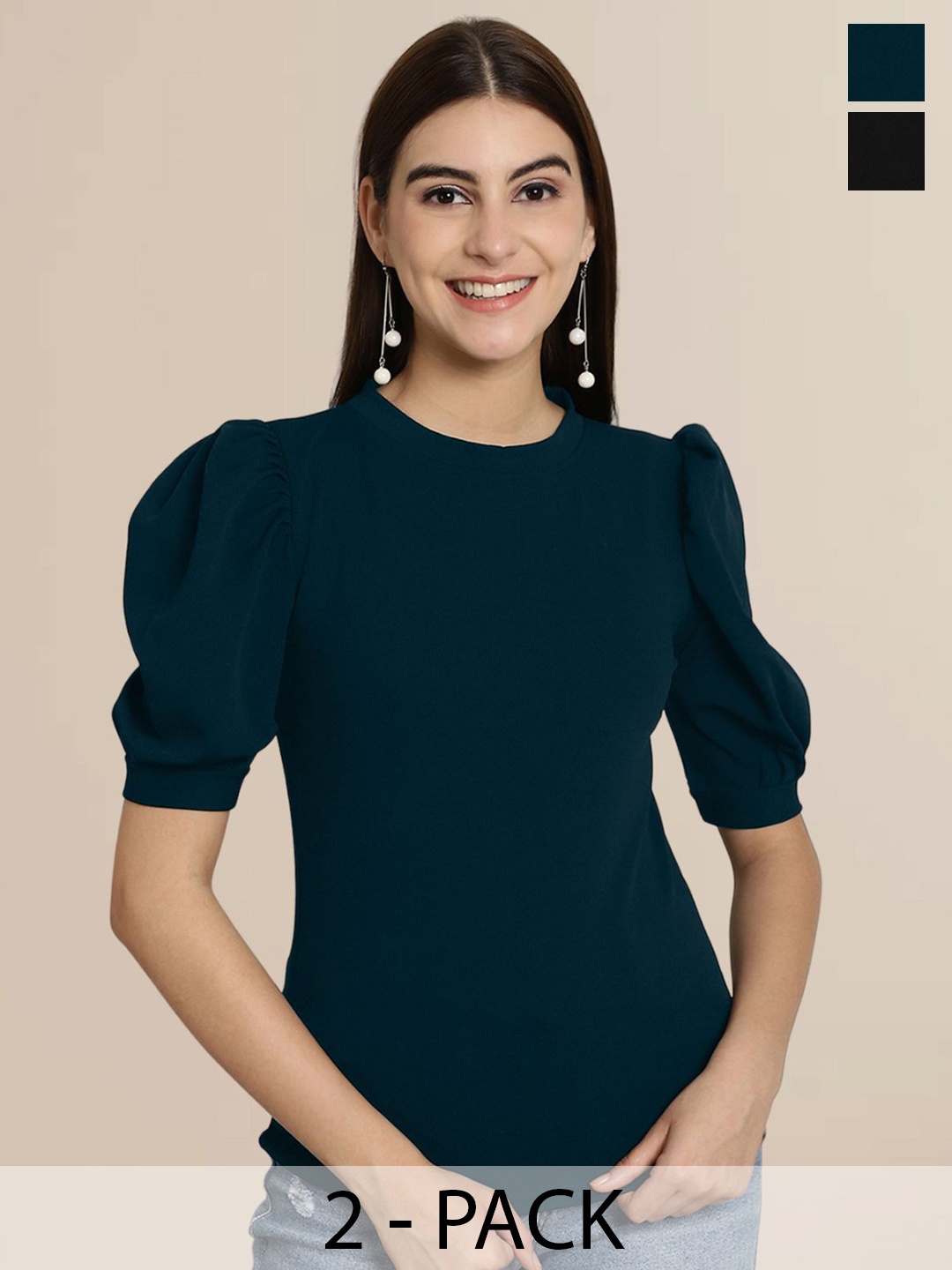 

Tromko Puff Sleeve Top, Multi