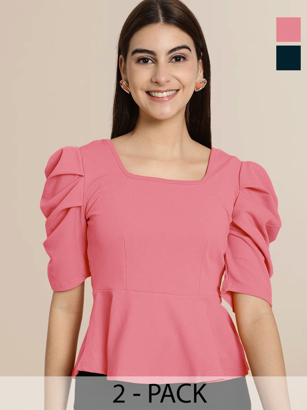 

Tromko Puff Sleeve Top, Multi