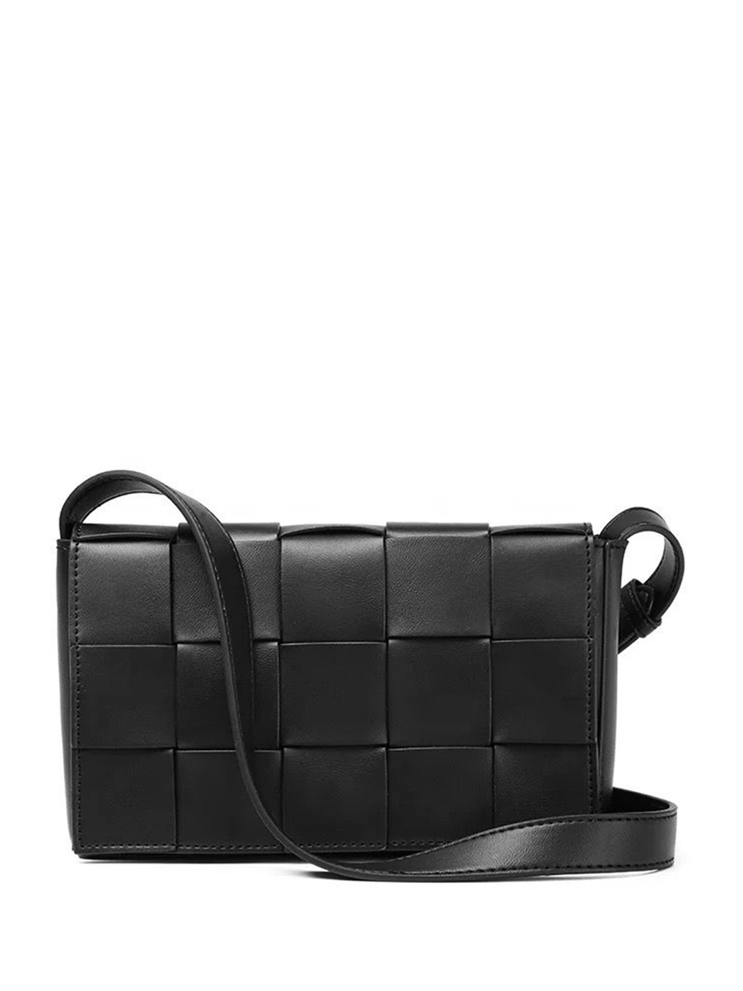 

Abelardo De Moda Leather Sling Bag with Quilted, Black