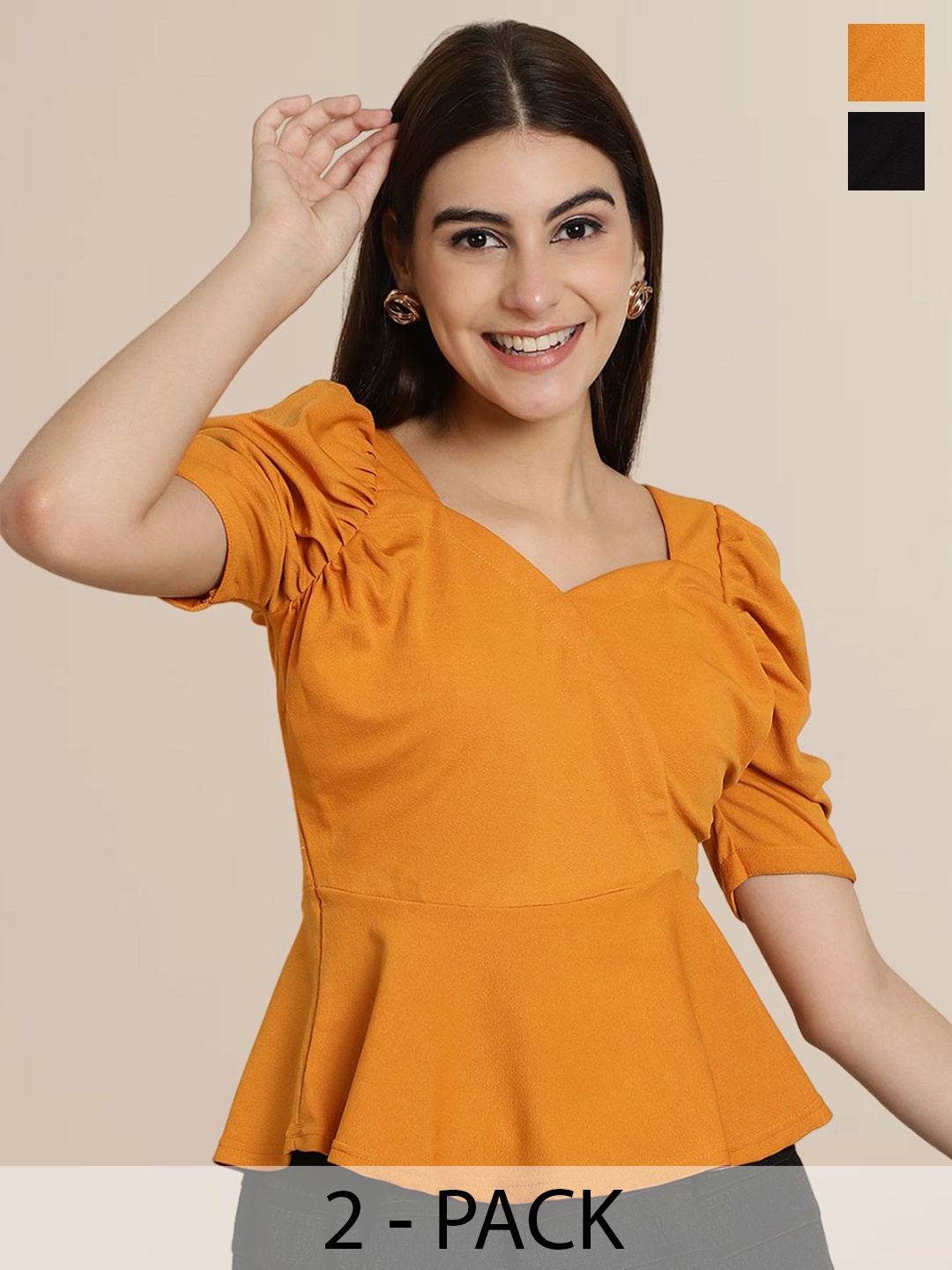 

Tromko Puff Sleeve Top, Multi