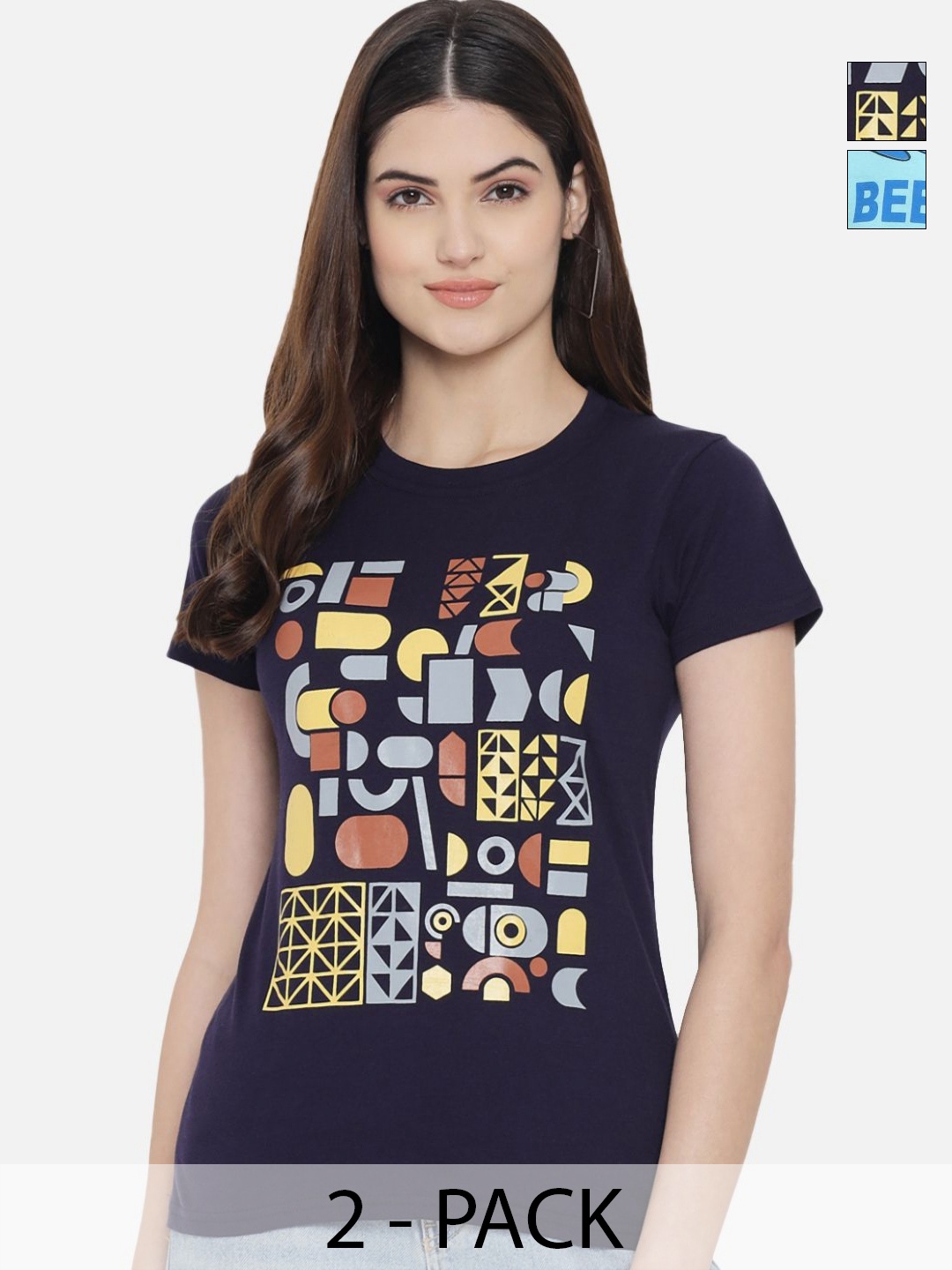 

Tromko Women Typography Printed T-shirt, Multi