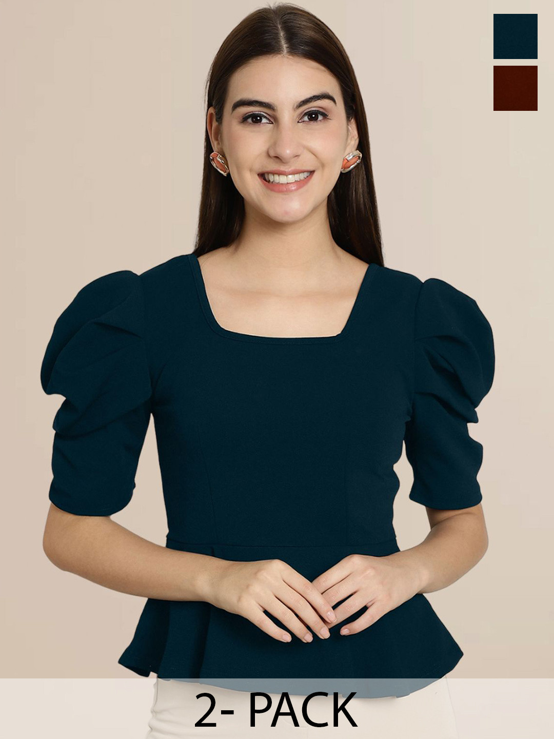 

Tromko Puff Sleeve Top, Multi