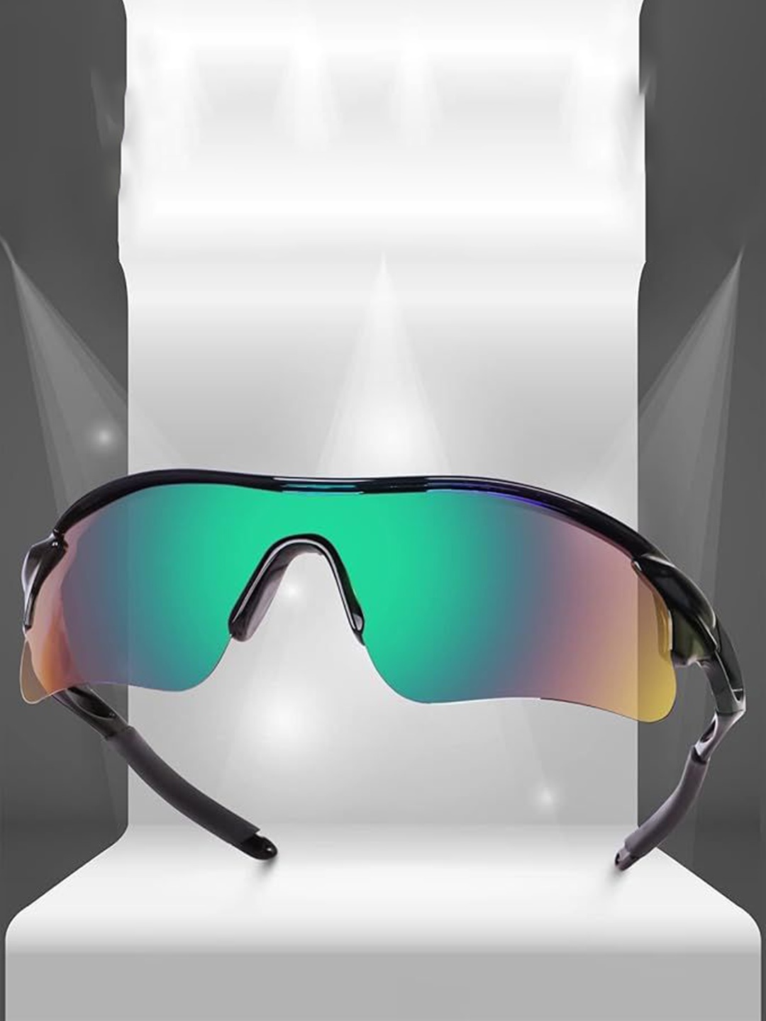 

ISHICO Unisex Sports Sunglasses with UV Protected Lens, Green