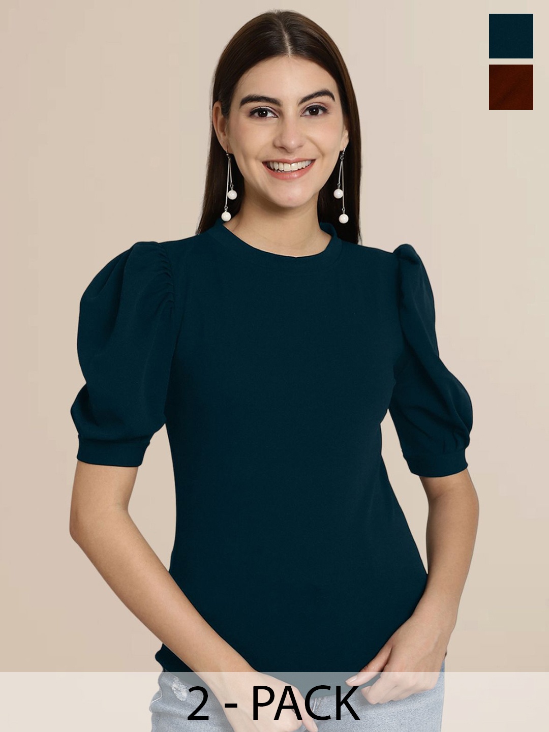 

Tromko Puff Sleeve Top, Multi