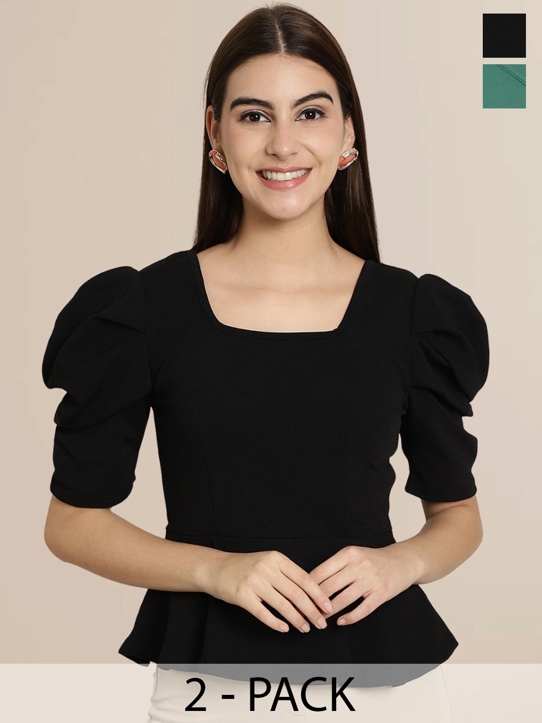 

Tromko Puff Sleeve Top, Multi