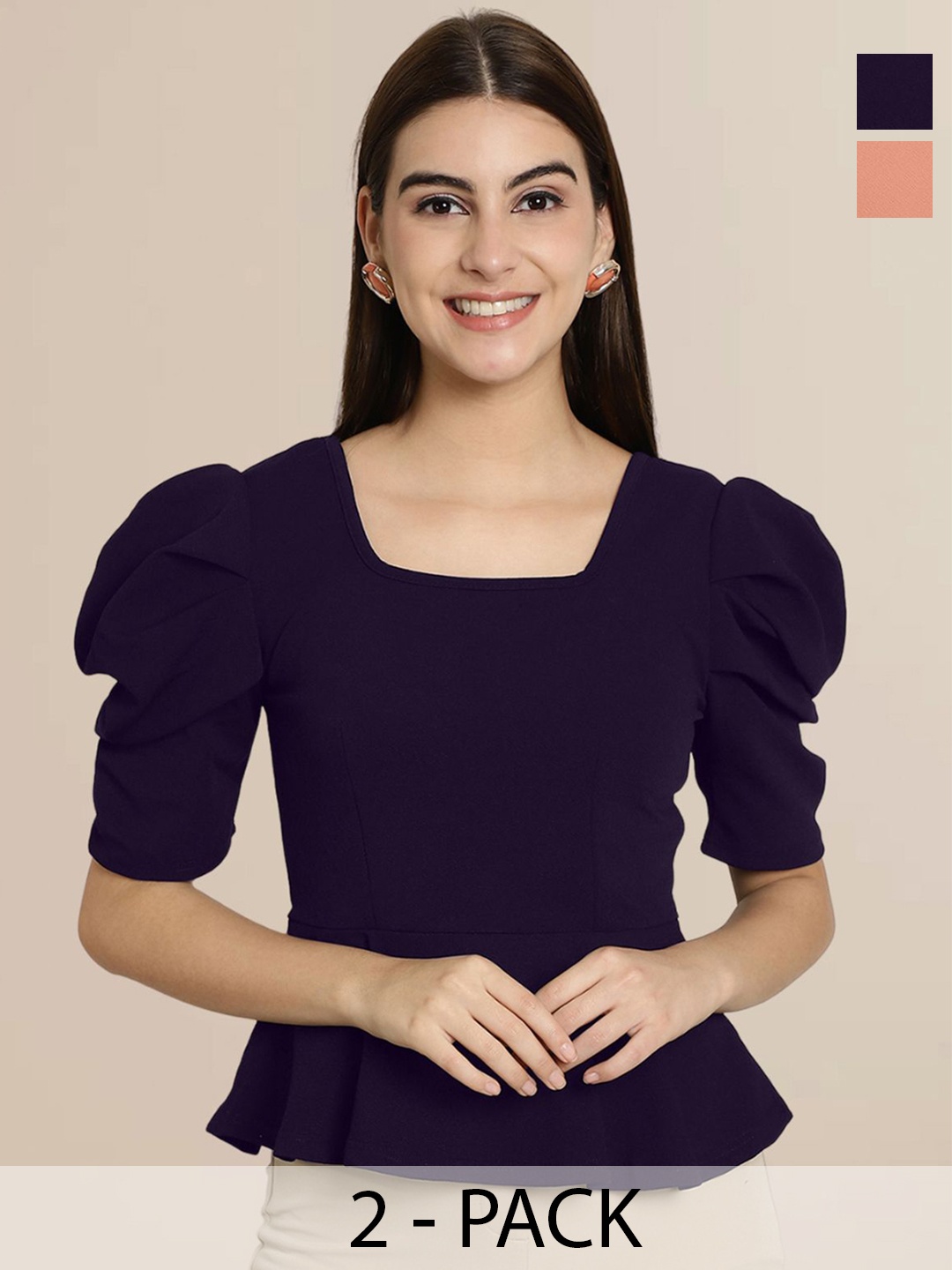 

Tromko Puff Sleeve Top, Multi
