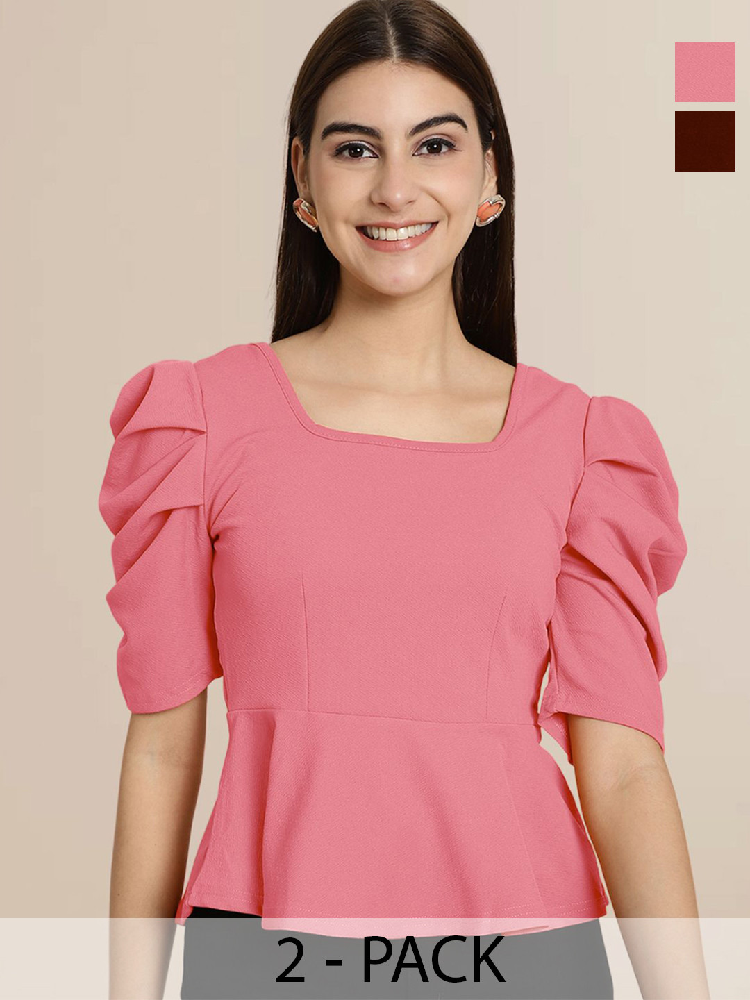 

Tromko Puff Sleeve Top, Multi