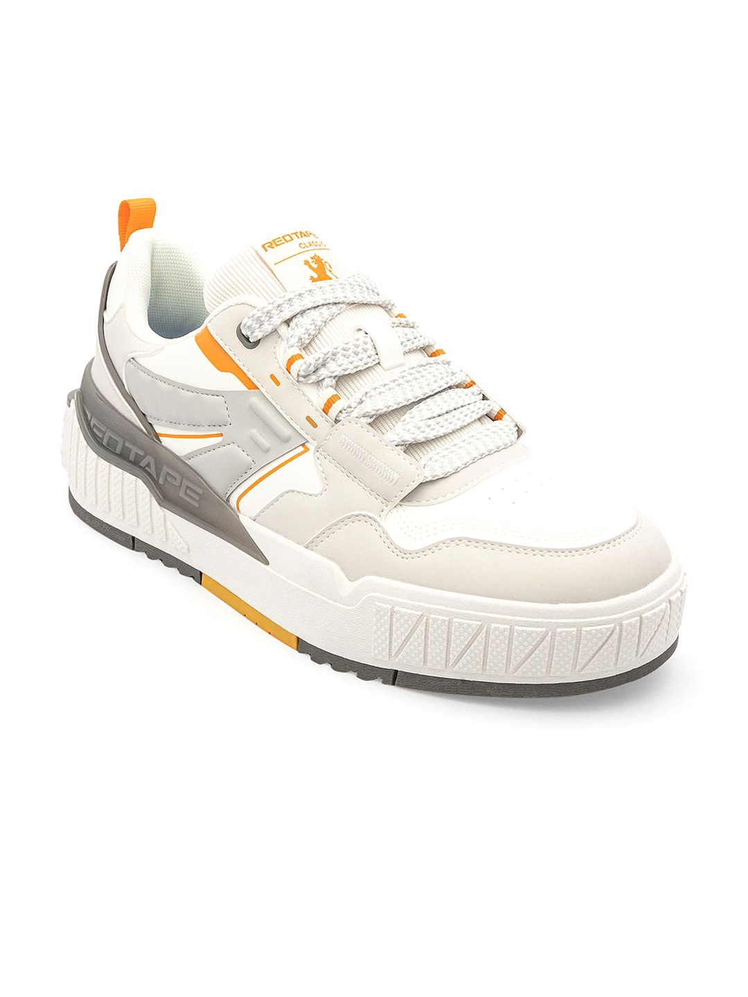 

Red Tape Men Colourblocked PU Sneakers, White