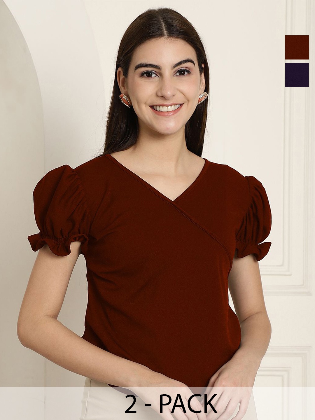 

Tromko Puff Sleeve Top, Multi