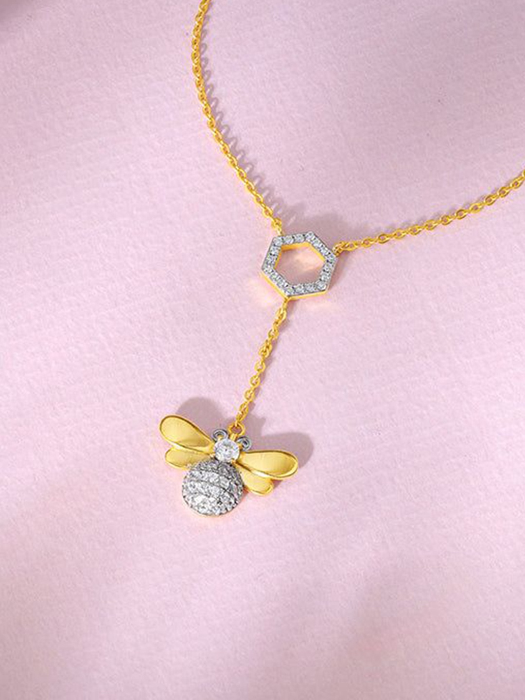 

GIVA Silver Gold-Plated Necklace