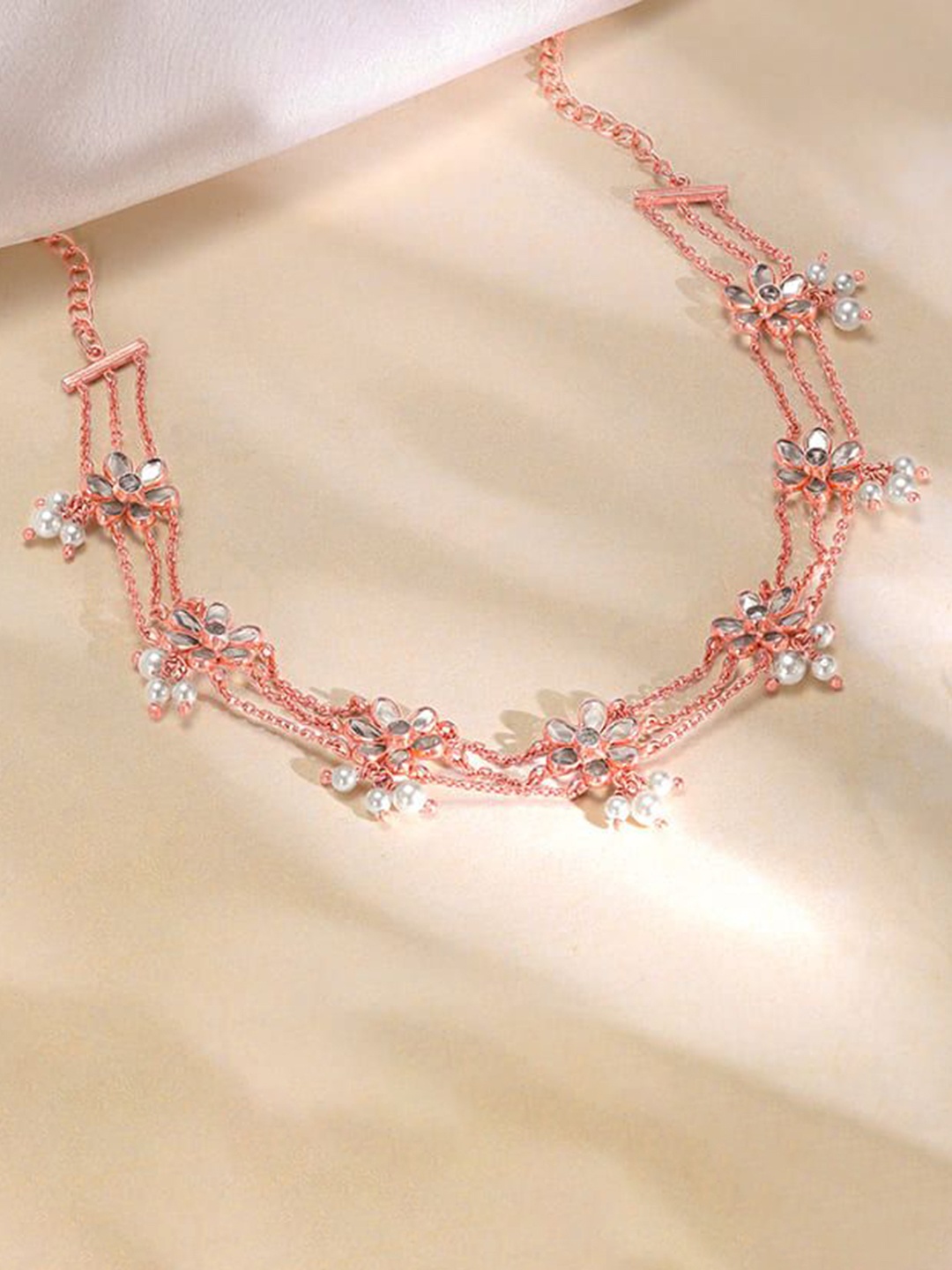 

GIVA Silver Rose Gold-Plated Necklace