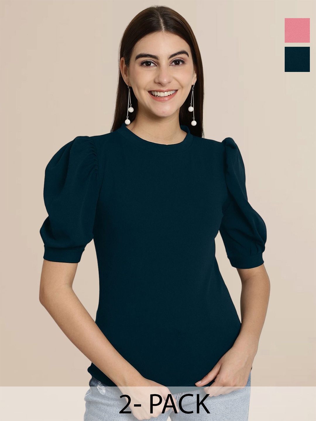 

Tromko Puff Sleeve Top, Multi