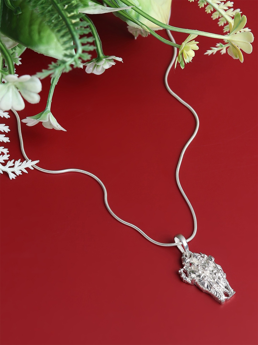 

Metronaut 92.5 Sterling Silver Contemporary Shaped Ganesh Kartikeya Pendant