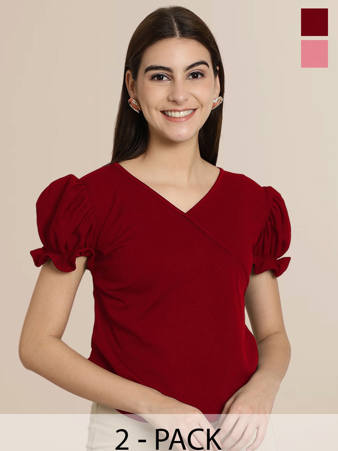 

Tromko Puff Sleeve Top, Multi