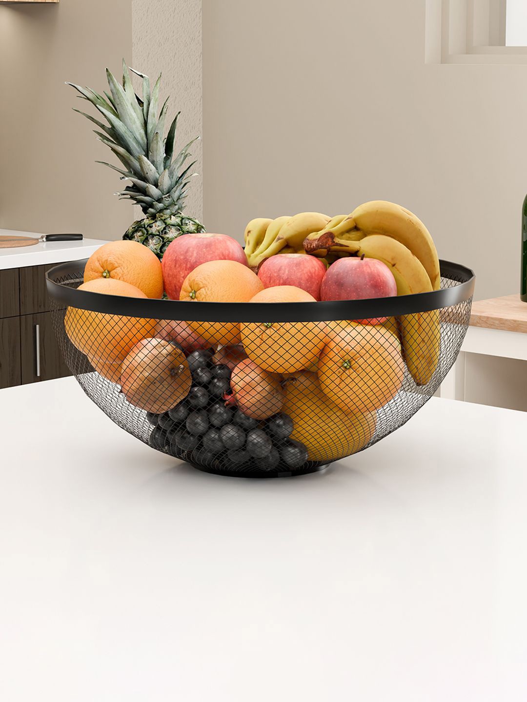 

Kuber Industries Black Fruit and Vegetable Basket