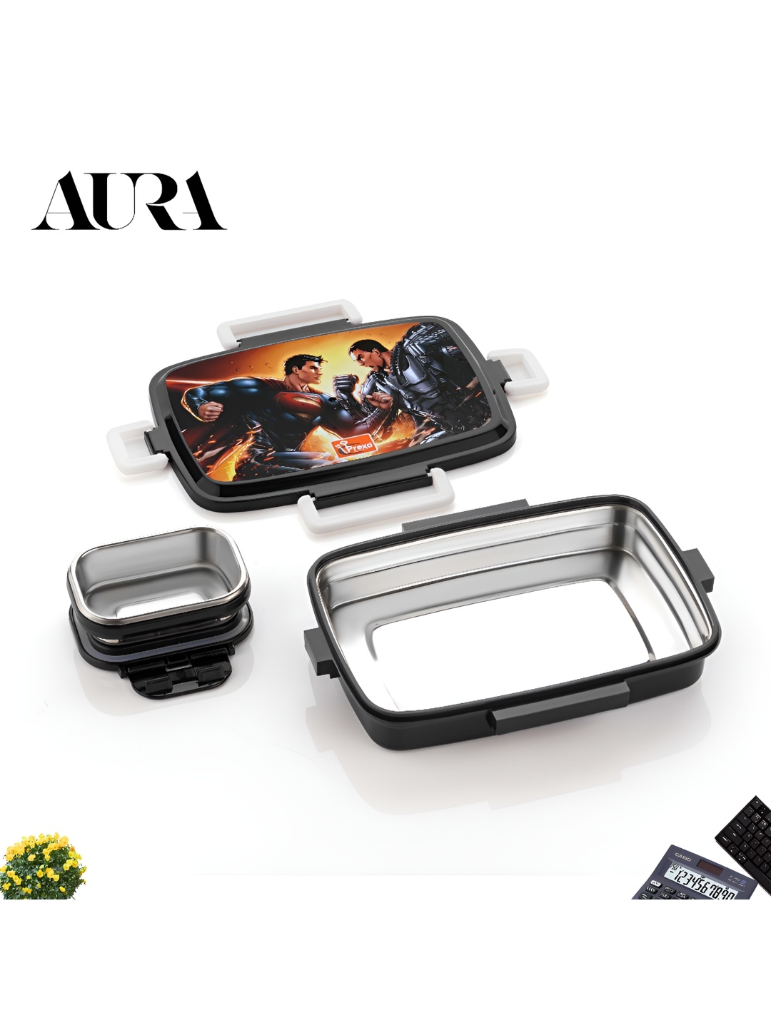 

Aura Black 2025 Plastic Dishwasher Safe Lunch Box