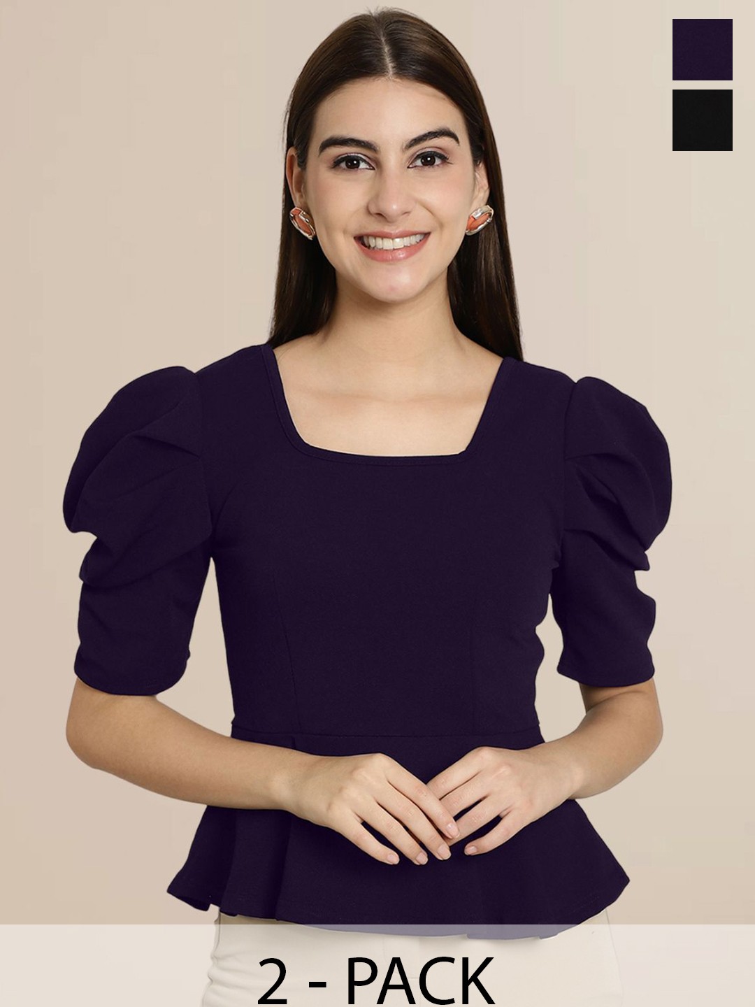 

Tromko Puff Sleeve Top, Multi