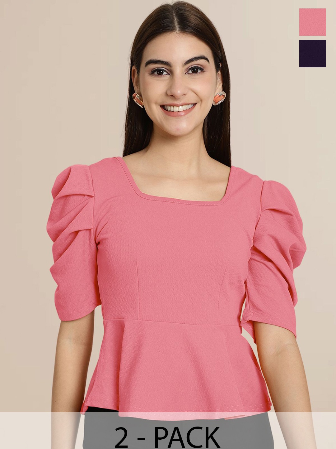 

Tromko Puff Sleeve Top, Multi