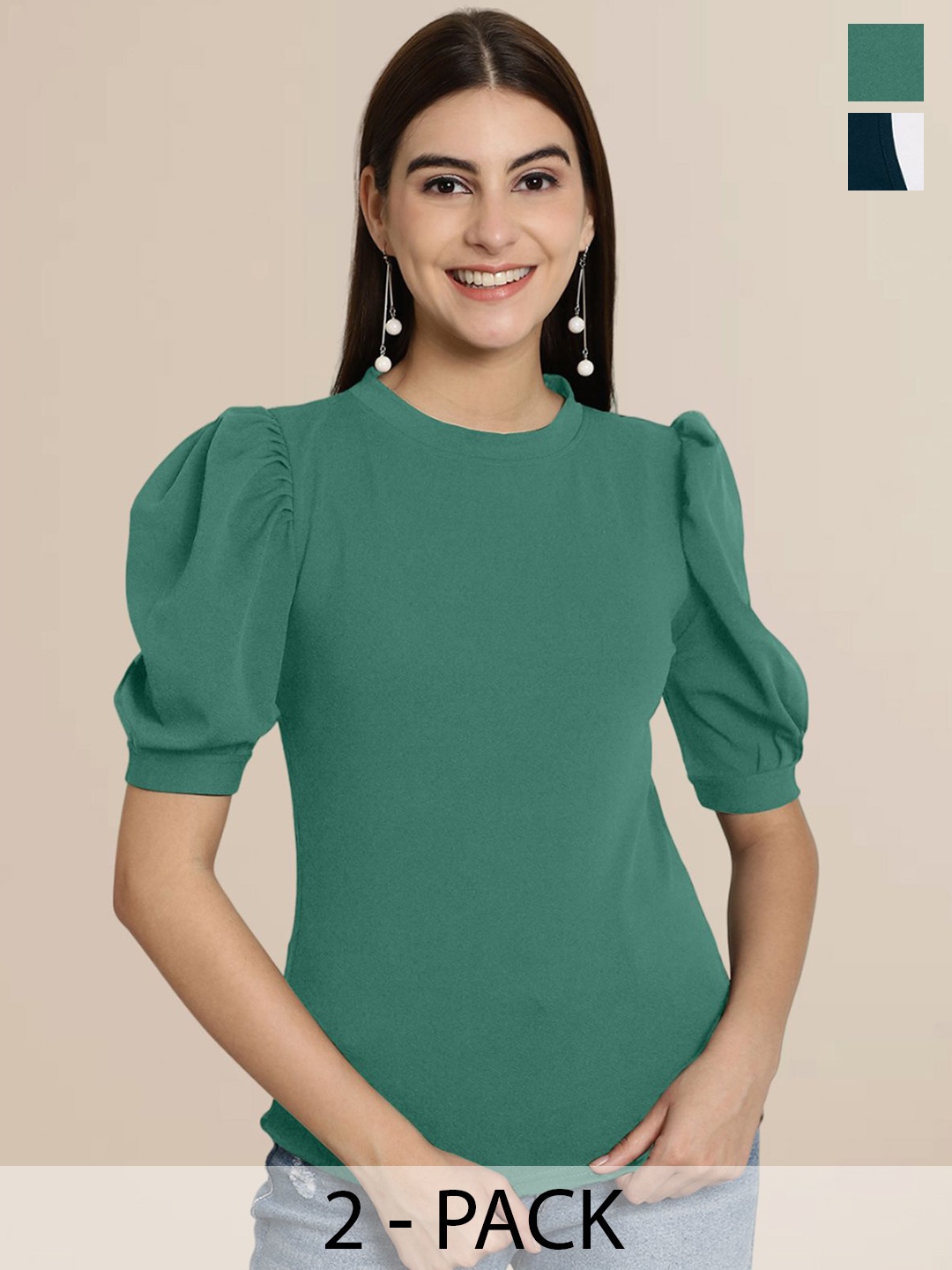 

Tromko Puff Sleeve Top, Multi