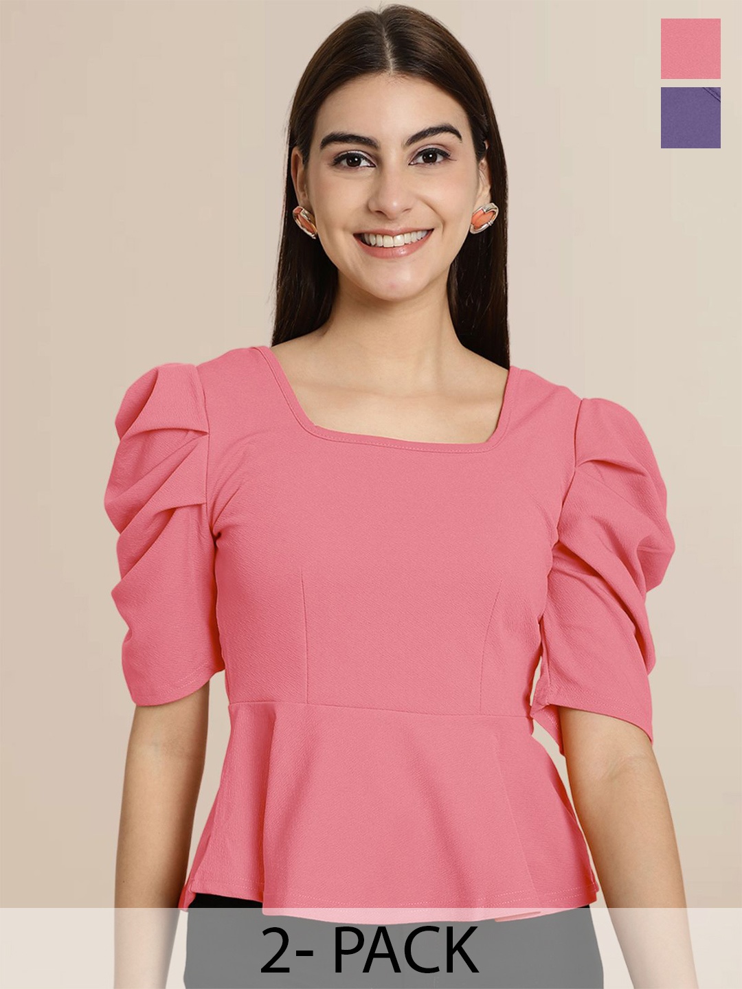 

Tromko Puff Sleeve Top, Multi