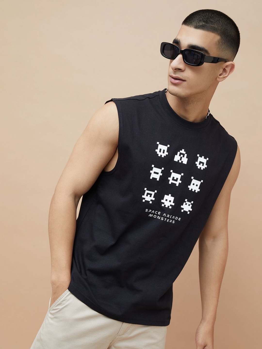 

Fame Forever by Lifestyle Men Typography Printed Extended Sleeves Pockets T-shirt, Black