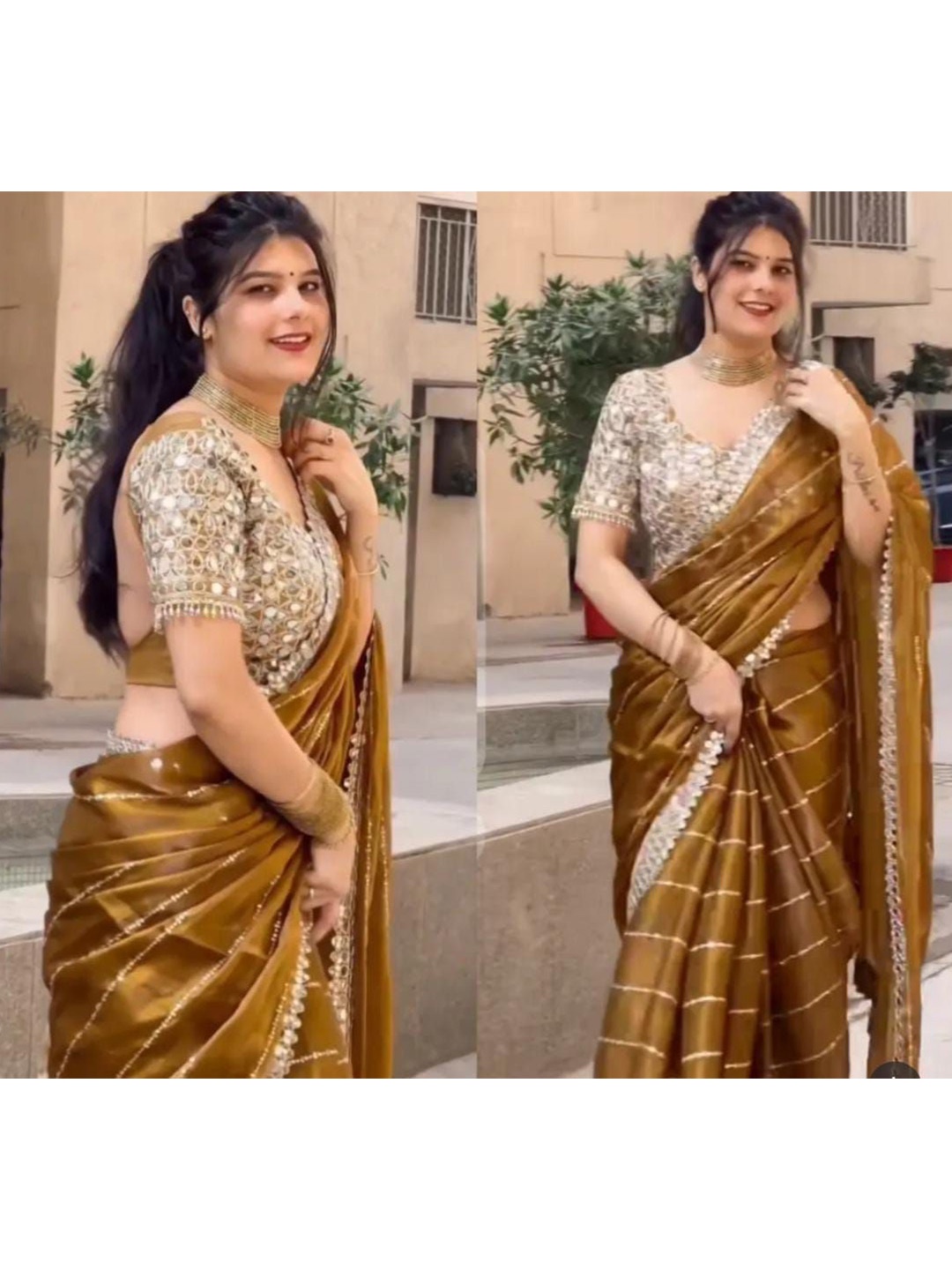 

MANSUBHA Embroidered Tissue Banarasi Saree, Yellow