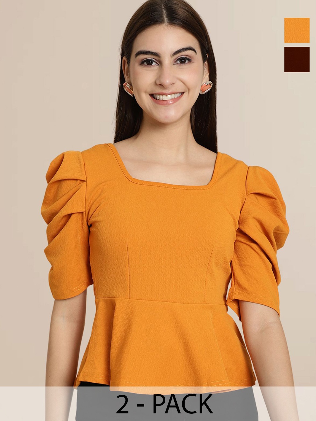 

Tromko Puff Sleeve Top, Multi