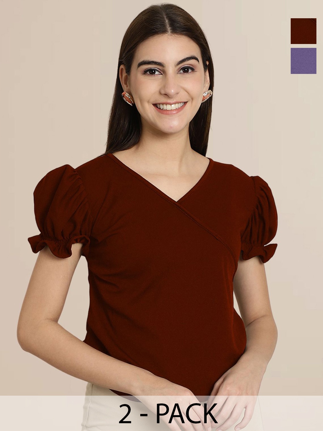 

Tromko Puff Sleeve Top, Multi