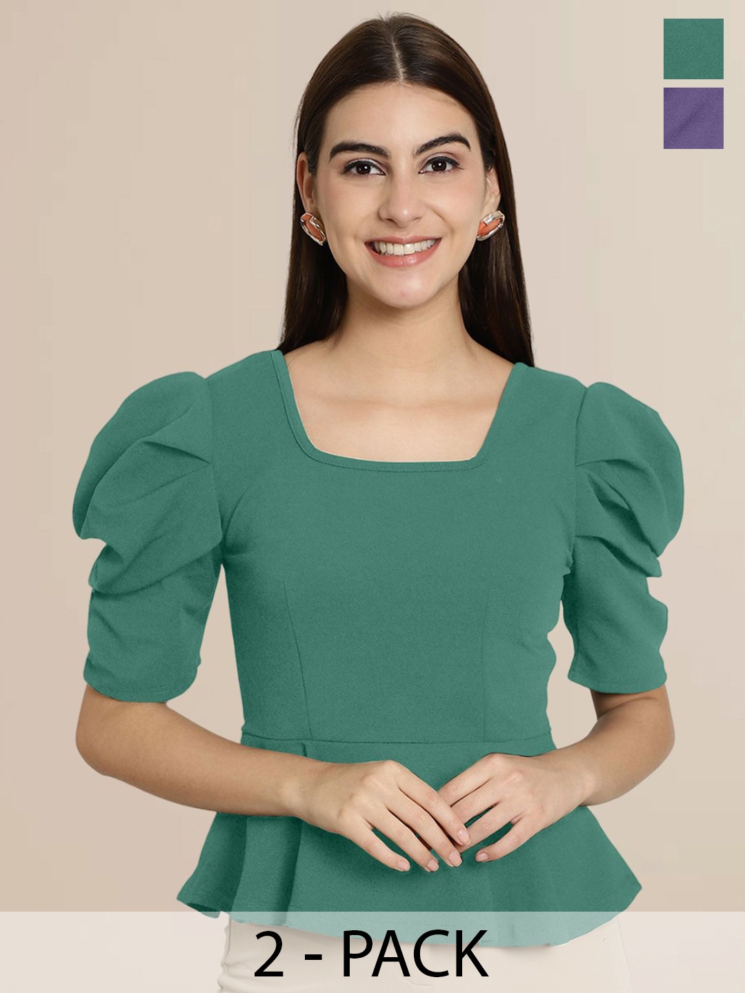 

Tromko Puff Sleeve Top, Multi