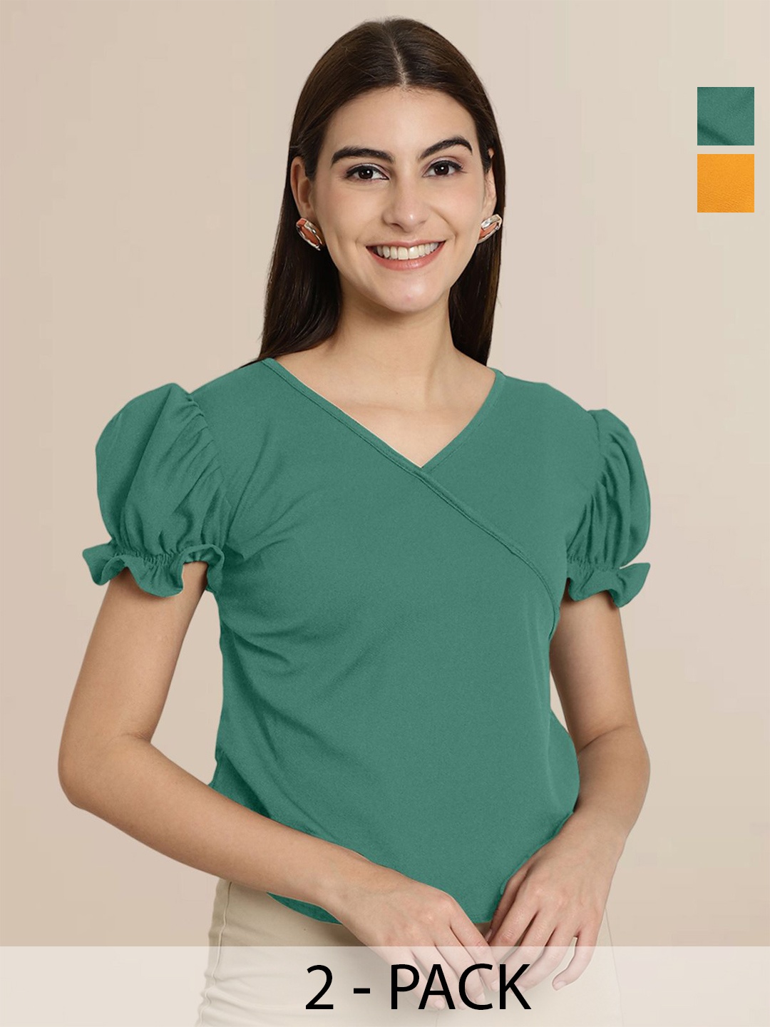 

Tromko Puff Sleeve Top, Multi