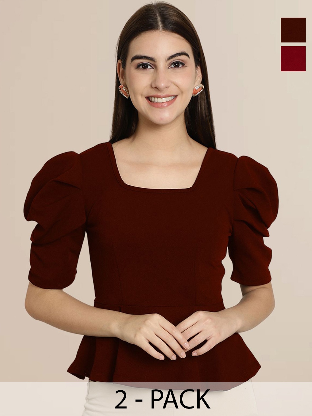 

Tromko Puff Sleeve Top, Multi