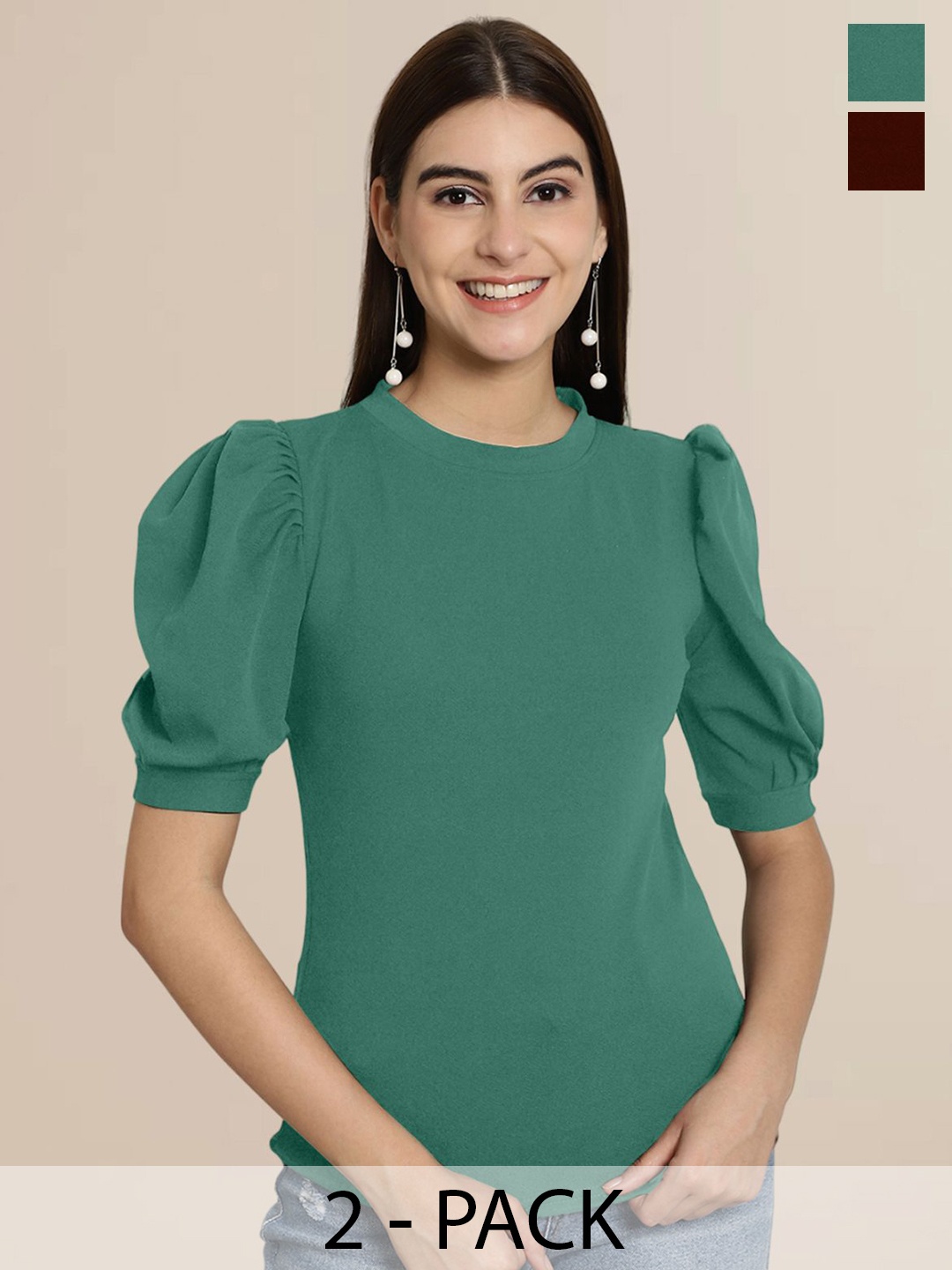 

Tromko Puff Sleeve Top, Multi