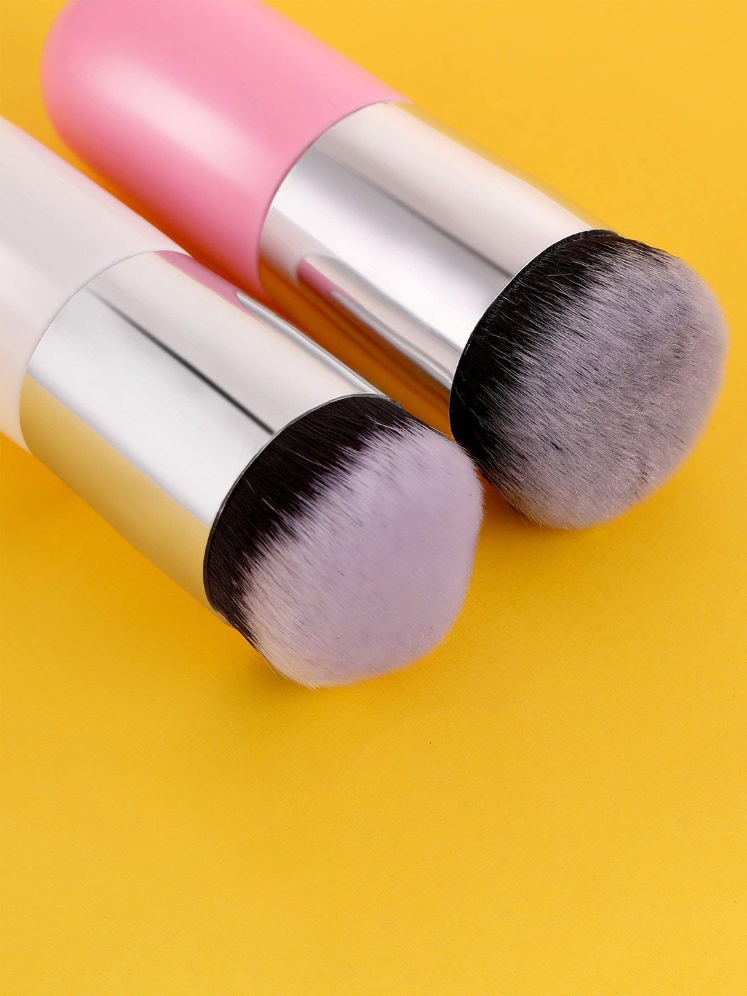 

Facejewel Set Of 3 Kabuki Makeup Brush With Makeup Remover & Square Puff, Pink